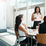 Be the leader when all others are following stock photo