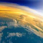The First Sunlight of Planet Earth stock photo