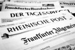Press review, german newspapers, black and white